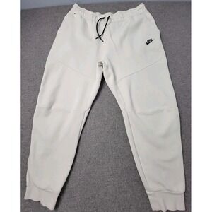 Nike Men's Jogger Sweatpants XXL Ivory Fleece Tapered Athletic *READ*